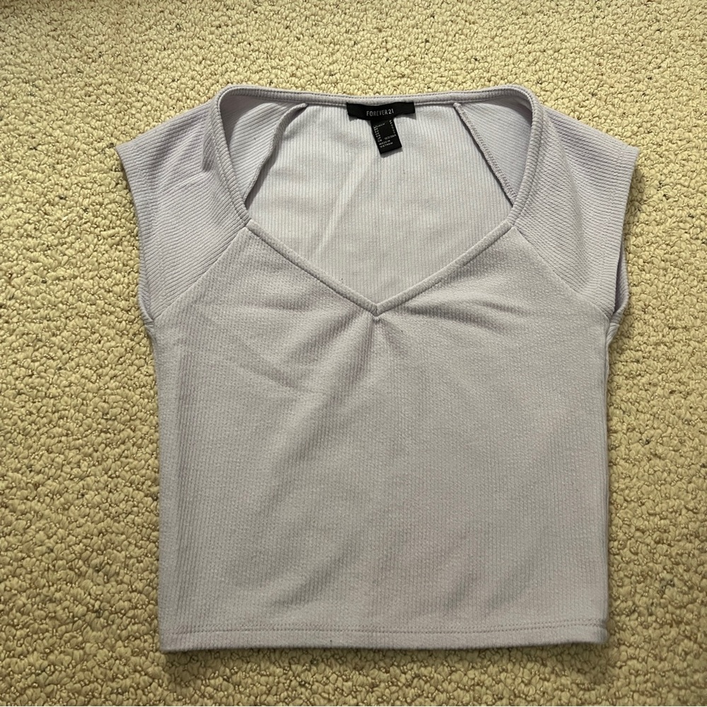 Lavender cap sleeve tee shirt
